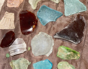 Sea Glass Thick Frosty Mosaic Art
