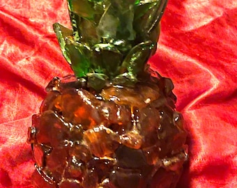 Sea Glass Pineapples for Tropical Home Decor