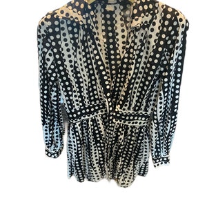 1960’s Vintage Polka Dot Nylon Mini Dress Size Small/Small M