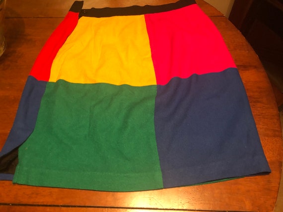 Color block 80s skirt - image 2