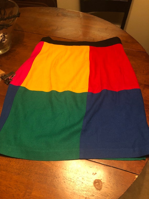 Color block 80s skirt - image 5