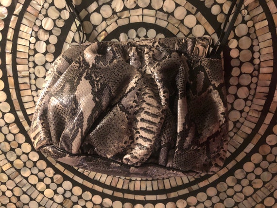 1980s Faux Snakeskin Purse - image 6