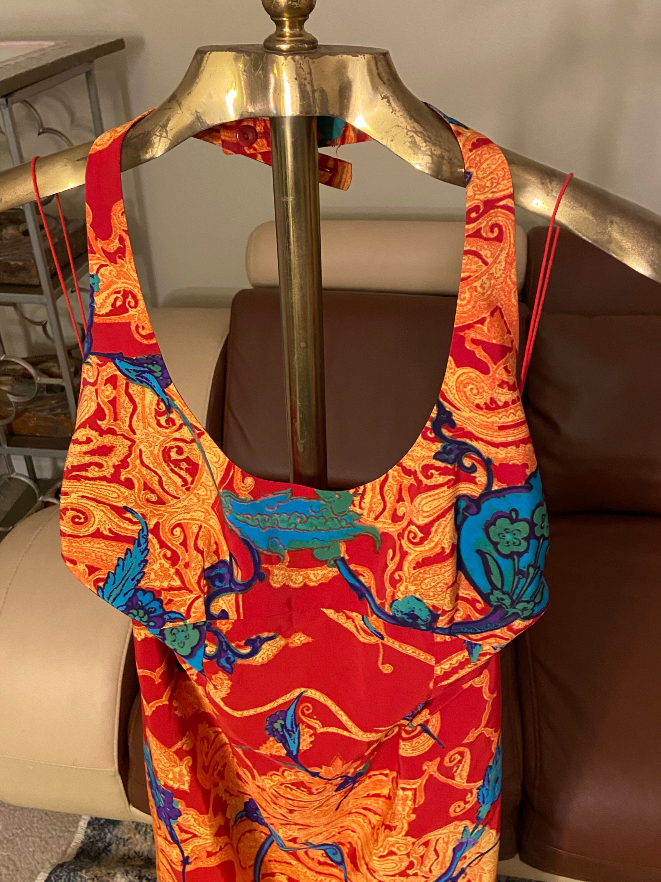 美品 80sイタリー製 JUNGLE KENZO 半袖 ワンピース サマードレス 美品 80sイタリー製 JUNGLE KENZO 半袖 ワンピース サマードレス