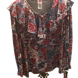 1980’s Vintage Plus Size Ruffled Top By No Boundaries With Original Tags Never Worn Size 20 & 22