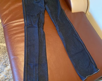 1970s To Early 1980s Brittania Fitted Dark Wash High Waisted Jeans By Brittania Sportswear Size 30 waist Long