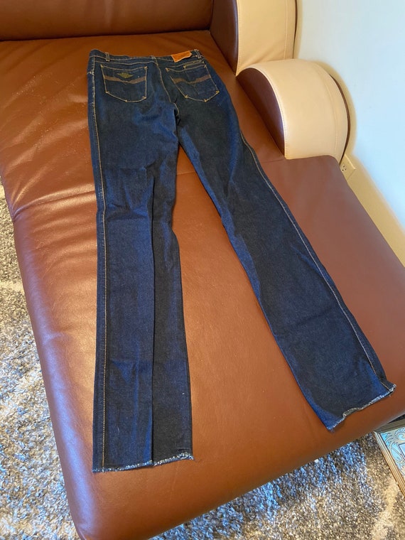 1970s To Early 1980s Brittania Fitted Dark Wash Hi