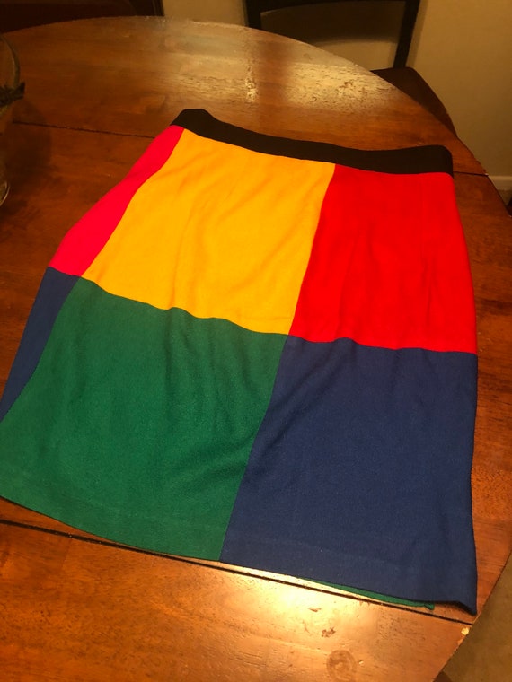 Color block 80s skirt - image 9