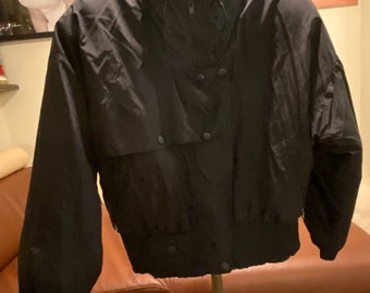 80s Vintage Black Serac Ski Jacket size medium/large