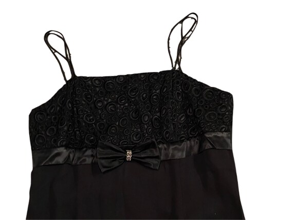 1980s Does 1960s Vintage Black Maxi Dress Size La… - image 5