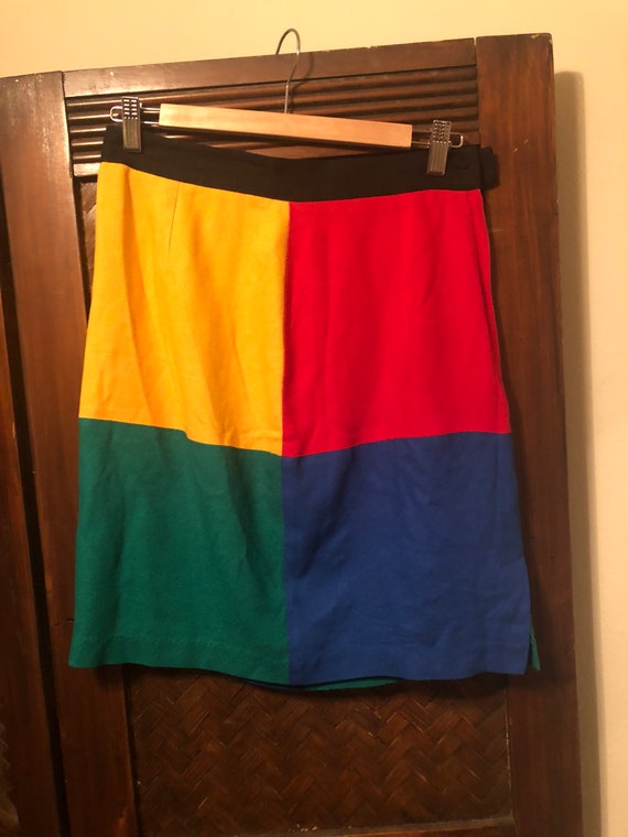 Color block 80s skirt - image 7