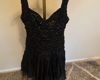 Vintage 80s To 90s Beaded Party Dress Size Small