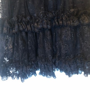 80s Vintage Jessica McClintock Black Lace Dress image 6