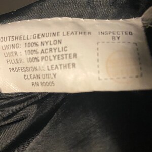 1980s Vintage Black Leather Jacket By Euro Mond Of California Size Medium To Large image 9