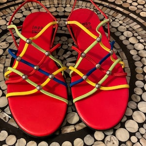 1990s Vintage Sandals by Impo Stretch