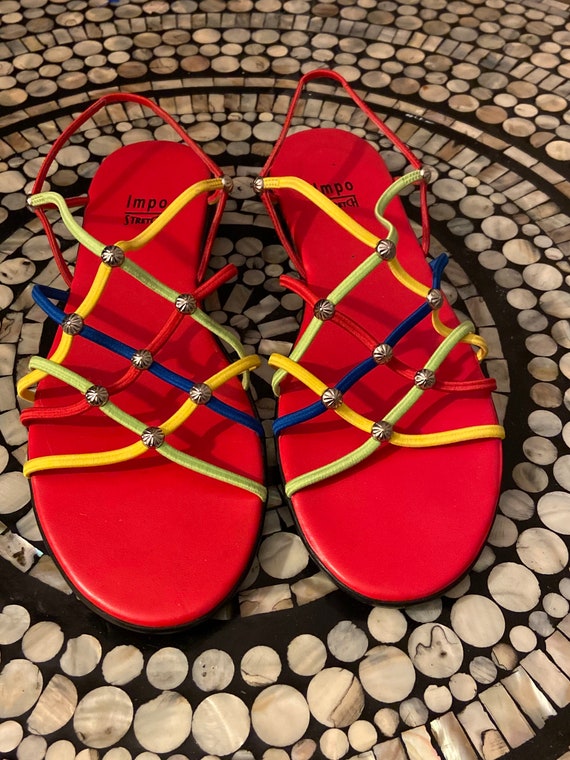 1990s Vintage Sandals by Impo Stretch