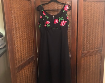 Vintage jaren '70 bloemenjurk maat 14
