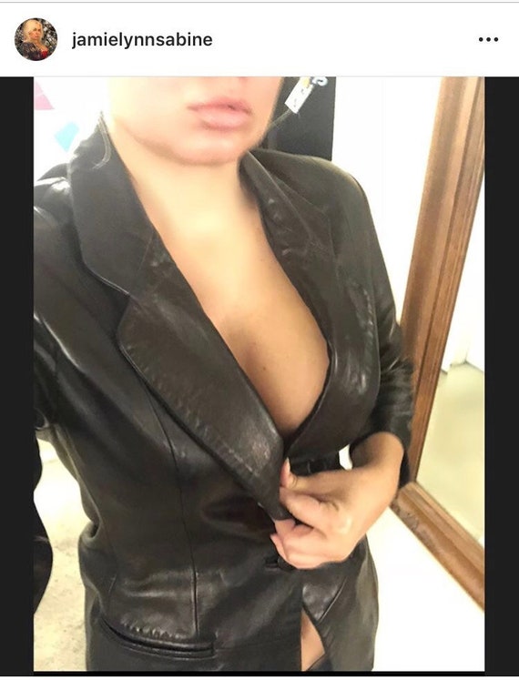 Vintage 90s North Beach Black Leather Blazer by Mi