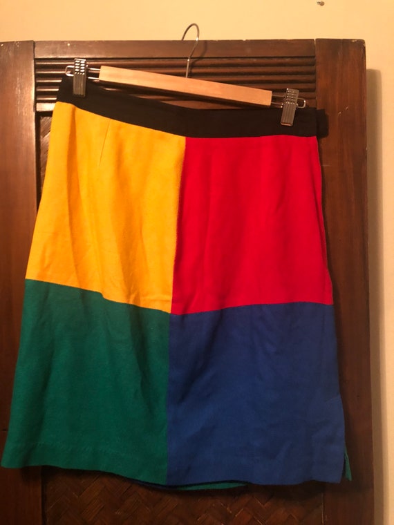 Color block 80s skirt - image 4