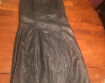 Vintage 90s leather dress by Wilson's Leather