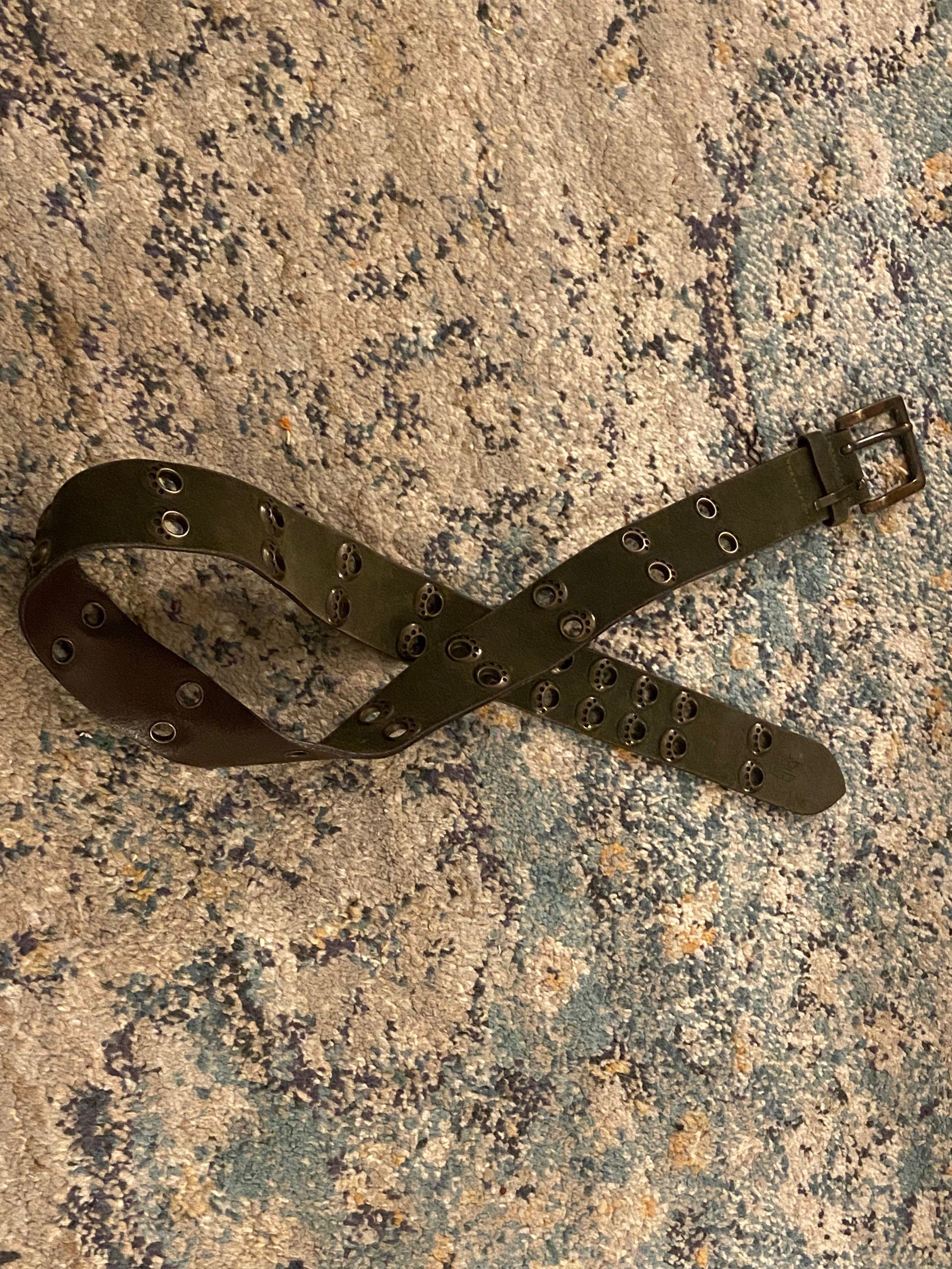 小物 Diesel 00s Suede Design Eyelet Belt Stud Leather Belt – Old Trend