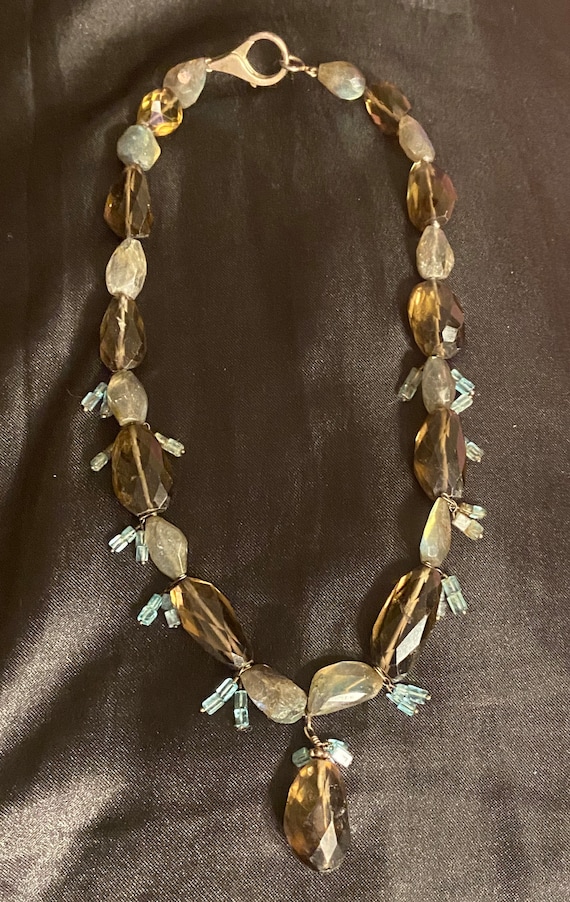 Vintage Stone Hand Made Choker Necklace