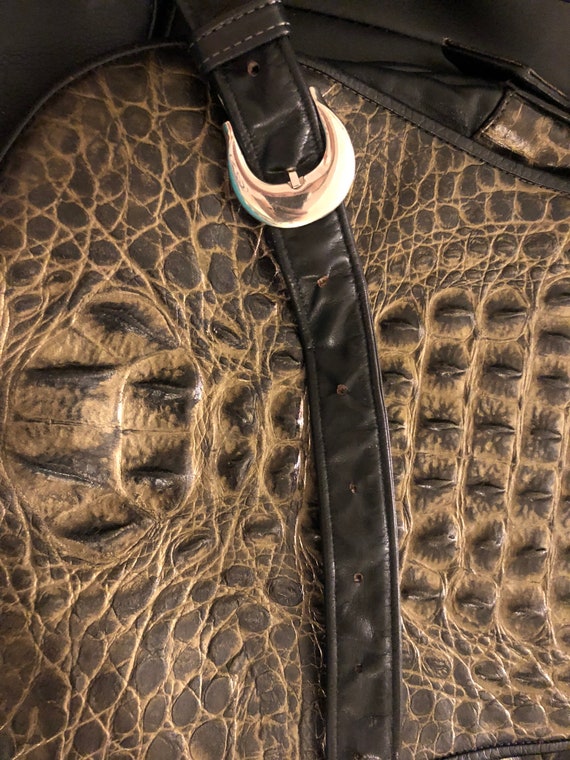 Vintage Faux Crocodile Sondra Roberts Purse - image 9