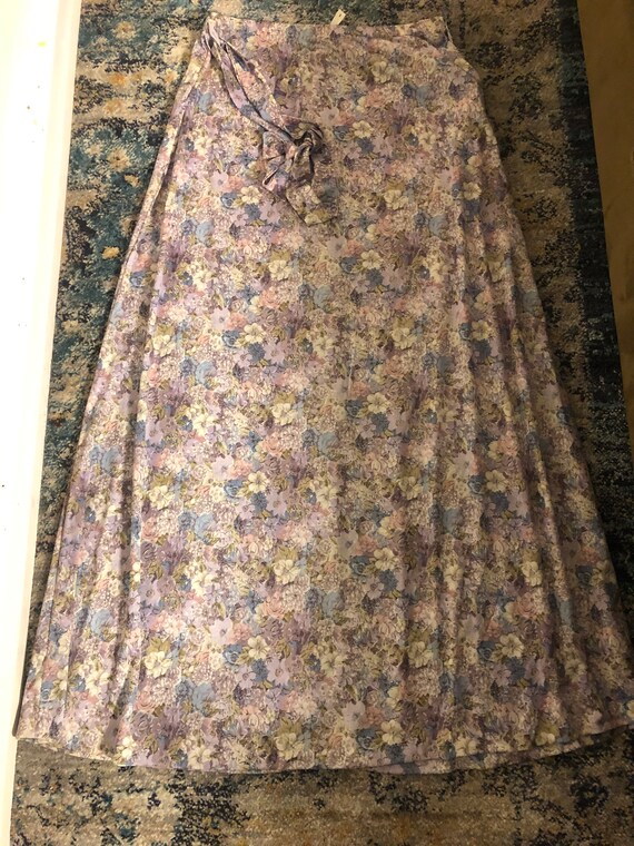 1960s Floral Print Skirt Never Worn With Original 