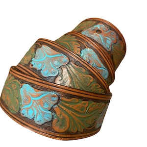 Arden B Leather Wrap Belt Arden B Genuine Leather Brown Vintage Belt With Round Buckle  main image 4