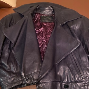 1970s/80s Vintage Rare CLAUDE MONTANA pour Ideal Cuir Leather Lambskin Cropped Jacket Size 40 Blousen Agneau Plonge