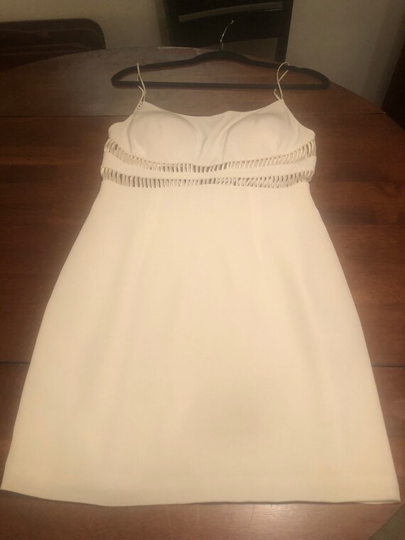 90s vintage off white dress by Cache, size 4 - image 9