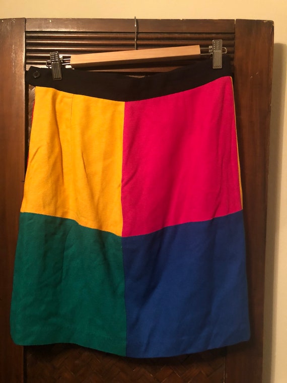 Color block 80s skirt - image 6