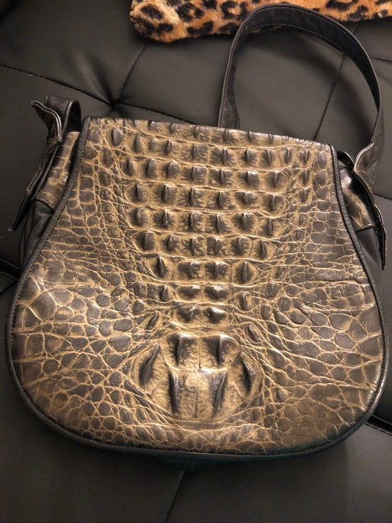 Vintage Faux Crocodile Sondra Roberts Purse - image 8