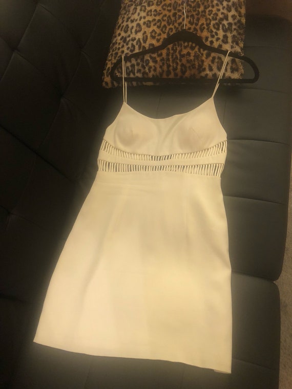 90s vintage off white dress by Cache, size 4 - image 3