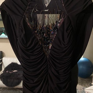 1982 Vintage Beaded Elantra Casadei Designer Vintage Dress 40s meets 70s