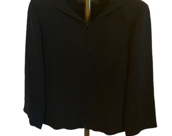 1990’s Vintage Black Emanuel Ungaro Hooded Jacket Size Small to Medium 90’s Minimalism