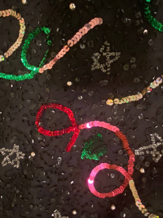 1999/2000 Vintage Sequins and Beaded Silk Jacket Celebrating New