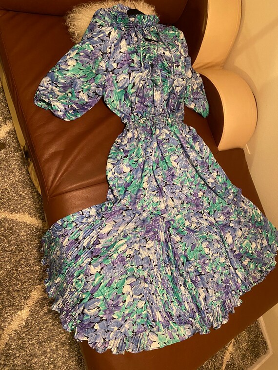80’s Vintage Floral Print Dress Size Small