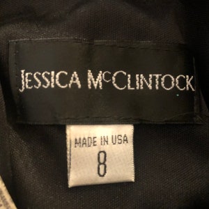 80s Vintage Jessica McClintock Black Lace Dress image 8