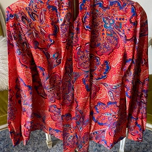 1970s Vintage Jonquil Tie Long Sleeve Button Up Blouse Vintage Size 12