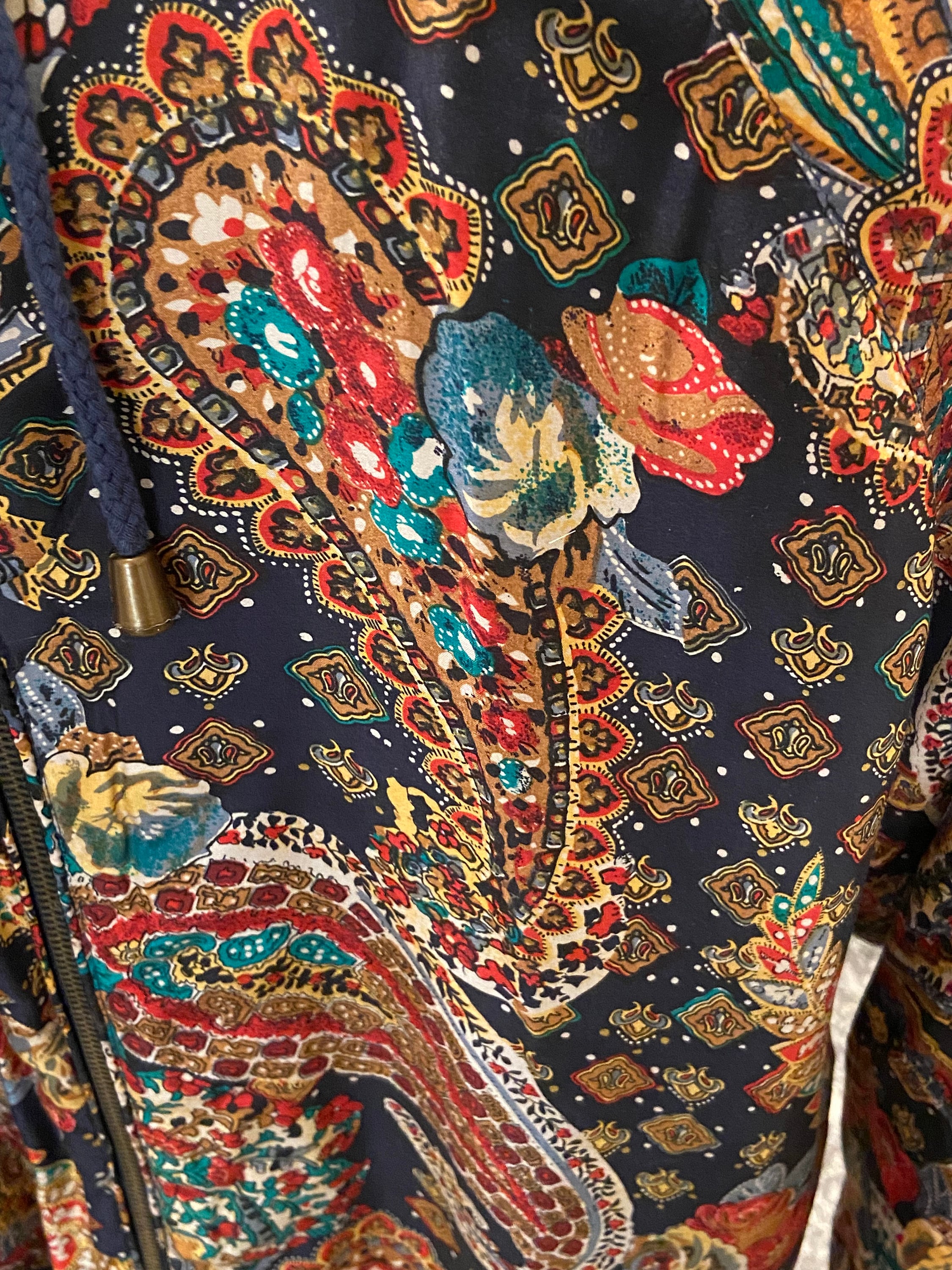 90s Vintage Silk Paisley Floral Zip up Jacket - Etsy New Zealand