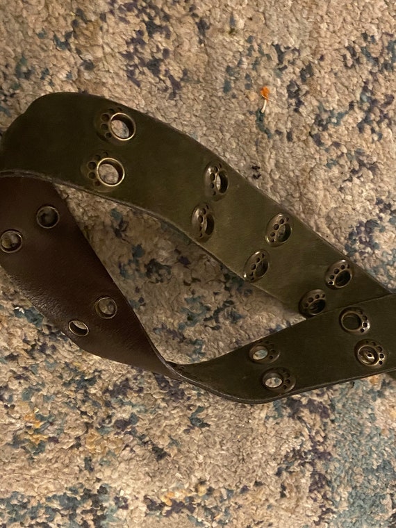 Diesel Men 00S Studded Belt Croc Skull Grunge Y2K Classic