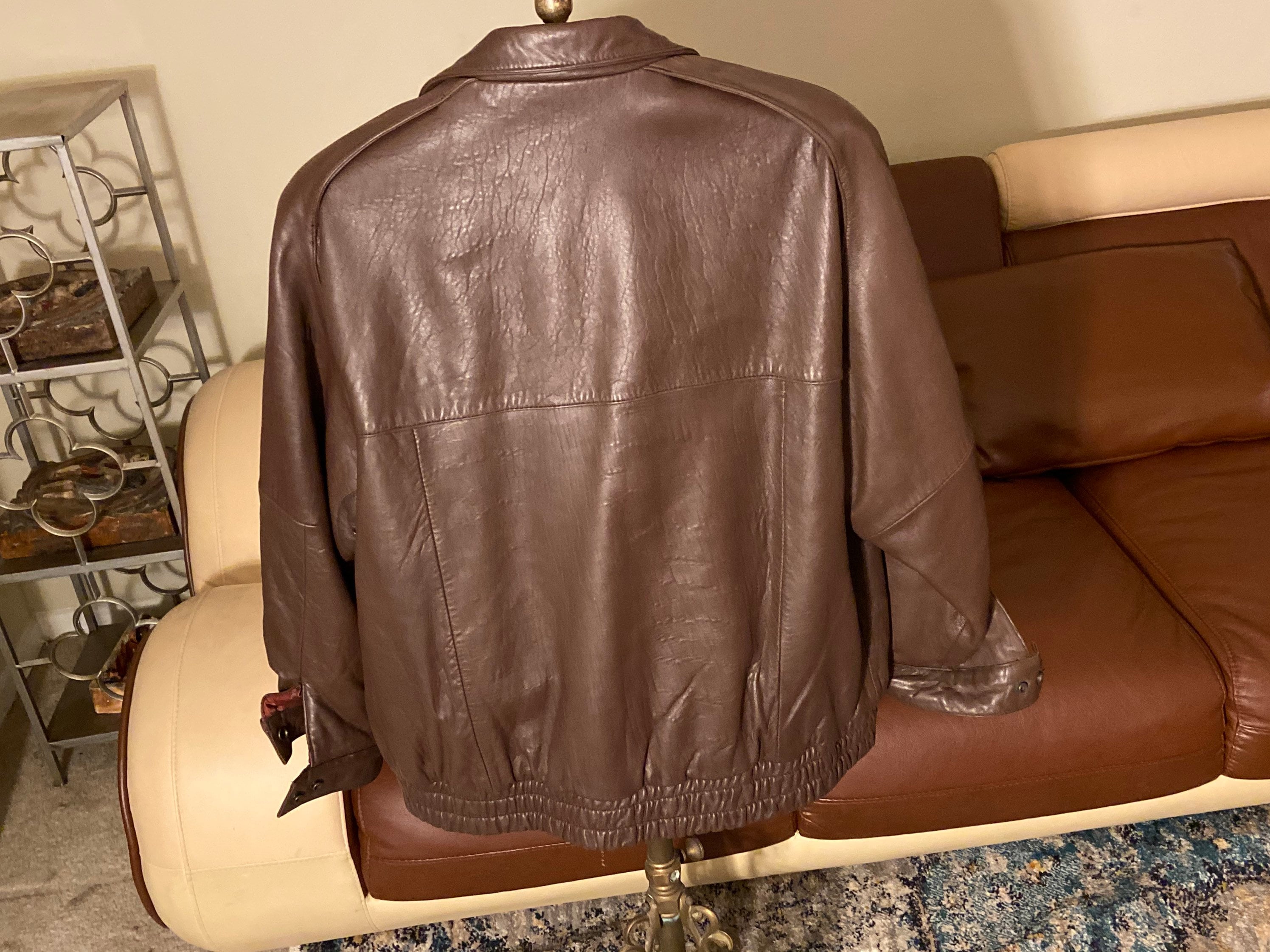 80s Vintage Brown Leather Fashion Bomber Size Medium - Etsy 80s Vintage Brown Leather Fashion Bomber Size Medium - Etsy