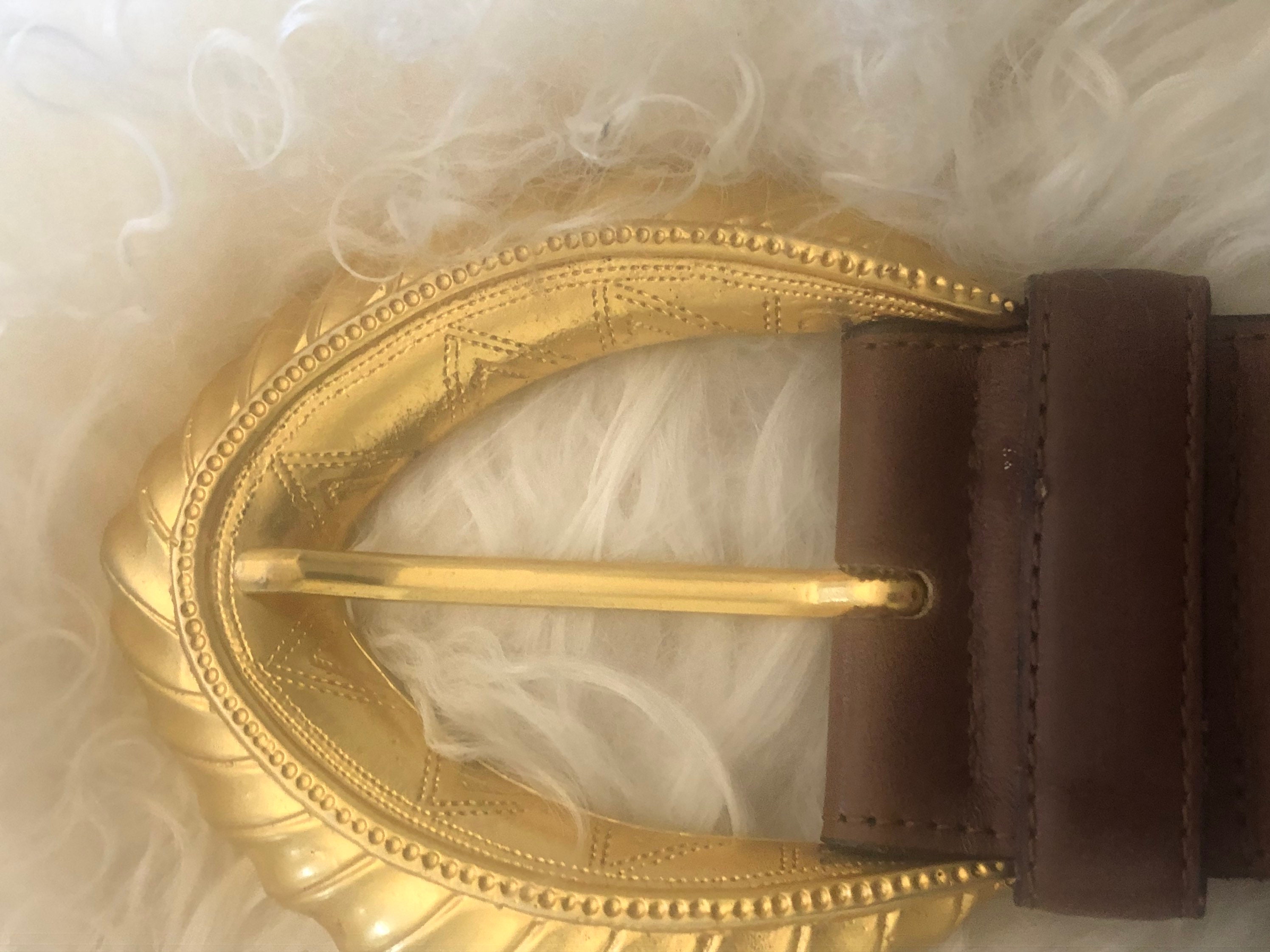 80s Vintage Brown Leather Belt by Avignon, Made in Spain  display picture 1