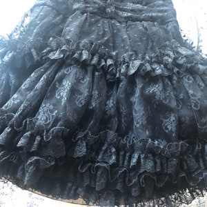 80s Vintage Jessica McClintock Black Lace Dress image 2