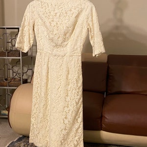 1960s White Lace Dress Pristine Condition Size Small to Extra Small