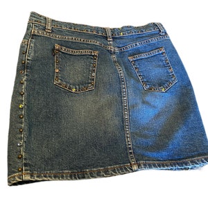 Y2K/90s Los Angeles Vintage Joomi Joolz Bejeweled Studded Mini Skirt Made In USA California Vintage 30 waist 35 Inch hip Elvis meets Y2K