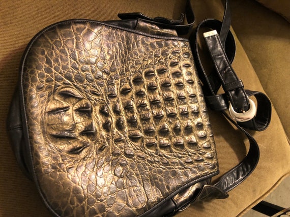 Vintage Faux Crocodile Sondra Roberts Purse - image 1