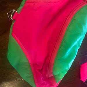 90s Vintage Neon Green & Pink Obermeyer Sport Fanny Pack