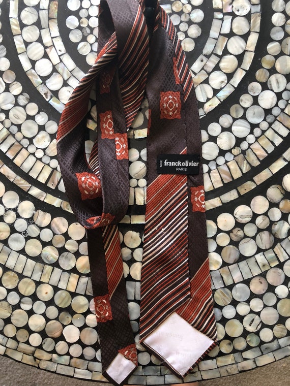 Mens 1980s vintage necktie by Franck Olivier Paris - image 3