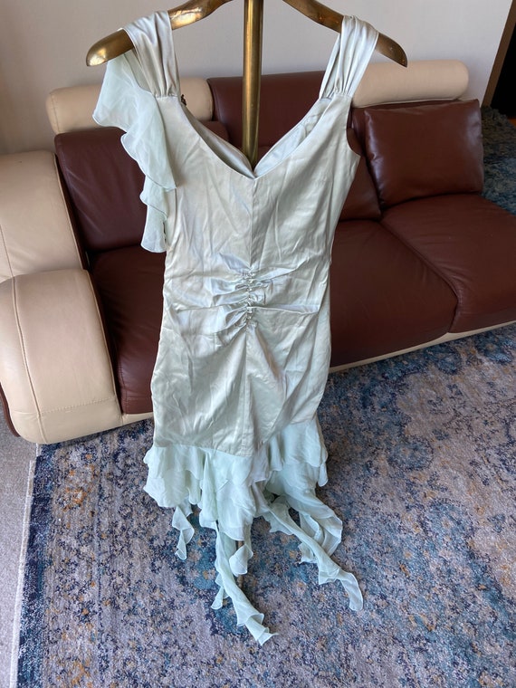 2000 Vintage Light Green Jessica McClintock Dress… - image 6